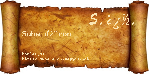 Suha Áron névjegykártya